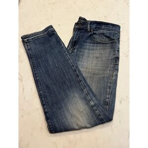 Lucky Brand 121 Slim Jeans Mens 34x32 Straight Leg‎ Blue Denim Casual Pants READ